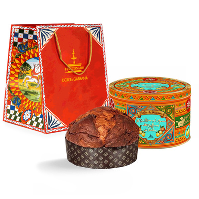 Panettone z cytrusami i szafranem 500 g – Fiasconaro – Panettone agli Agrumi e Zafferano di Sicilia