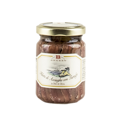 Filety Anchois z Truflą 156g - Brezzo - Filetti di acciughe al tartufo