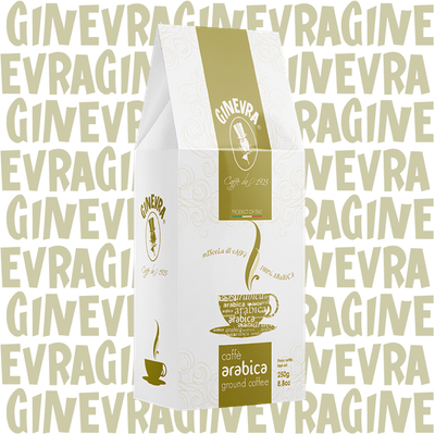 Kawa ziarnista 100% Arabica 250g - Ginevra - Caffe' a grani 100% Arabica