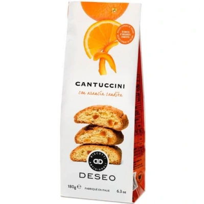 Ciasteczka cantuccini z kandyzowaną pomarańczą 180 g – Deseo – Cantuccini con arancia candita