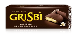 Ciastka czekoladowe z kremem waniliowym 135g - Grisbi' - Biscotti alla vaniglia