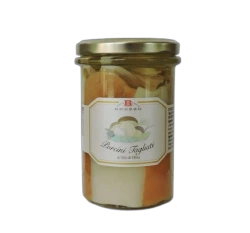 Borowiki szlachetne krojone w oliwie 280 g – Brezzo – Funghi Porcini Tagliati in olio di oliva