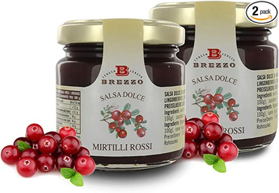 Salsa do serów z żurawiną 40 g – Brezzo – Salsa per Formaggi Mirtilli Rossi