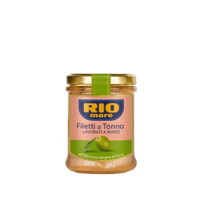 Filety z tuńczyka w oliwie z oliwek extra vergine 180 g – Rio Mare – Filetti di Tonno all’Olio Extra Vergine d’Oliva