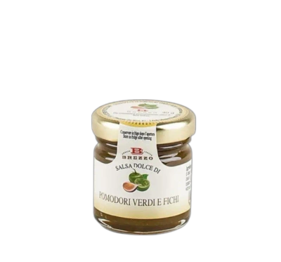 Salsa do serów z zielonymi pomidorami i figą 40 g – Brezzo – Salsa per Formaggi Pomodori Verdi e Fichi