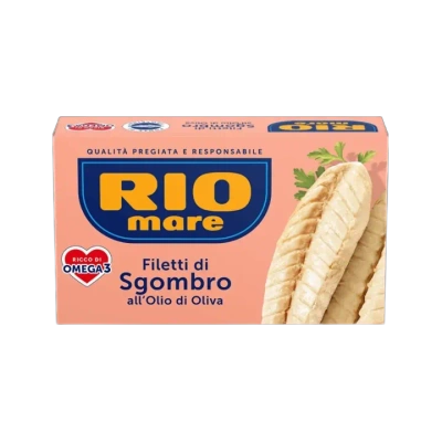 Filety z makreli w oliwie z oliwek 125 g – Rio Mare – Filetti di Sgombro