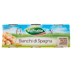 Fasole Bianchi di Spagna 400g - 3 szt. - Valfrutta - Fagioli Bianchi di Spagna cotti al vapore 