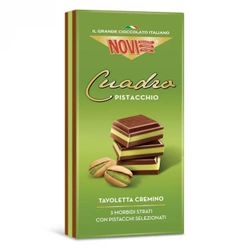 Czekolada mleczna włoska z pistacją 110 g - Novi - Cremino Cuadro Pistacchio
