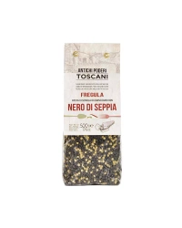 Makar fregola z atramentem kałamarnicy 500 g – Antichi Poderi Toscani – Fregula al Nero di Seppia