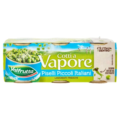 Groszek mały włoski 3x150 g – Valfrutta – Piselli Piccoli Italiani