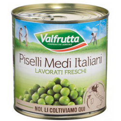 Groszki świeżo przetworzone 410g - Valfrutta - Piselli medi italiani lavorati freschi