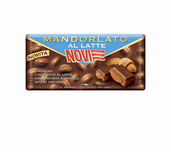 Czekolada mleczna z migdałami 100 g – Novi – Cioccolato Mandorlato Latte