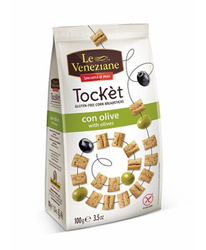 Mini grissini z oliwą bezglutenowe 100g - Le Veneziane - Tocket con olive