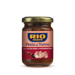 Pesto z tuńczykiem i oliwkami 130g - Rio Mare - Pesto di tonno, olive nere e peperoncino130G RIO MARE