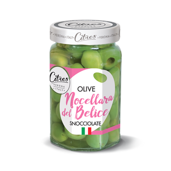 Oliwki zielone bez pestek, odmiana Nocellara del Belice 130g - Citres - Olive Nocellara del Belice snocciolate