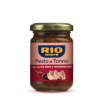 Pesto z tuńczykiem i oliwkami 130g - Rio Mare - Pesto di tonno, olive nere e peperoncino130G RIO MARE